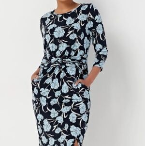 J Jason Wu Womens 3/4 Sleeve Twist front City Knit Dress Size Medium